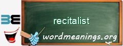 WordMeaning blackboard for recitalist